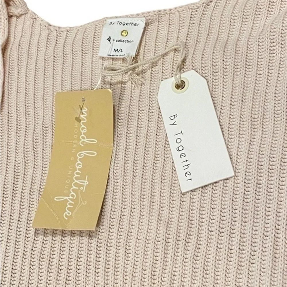 NEW By Together Sweater Cardigan Medium - Large Pockets Moon Bean Kimono Womens